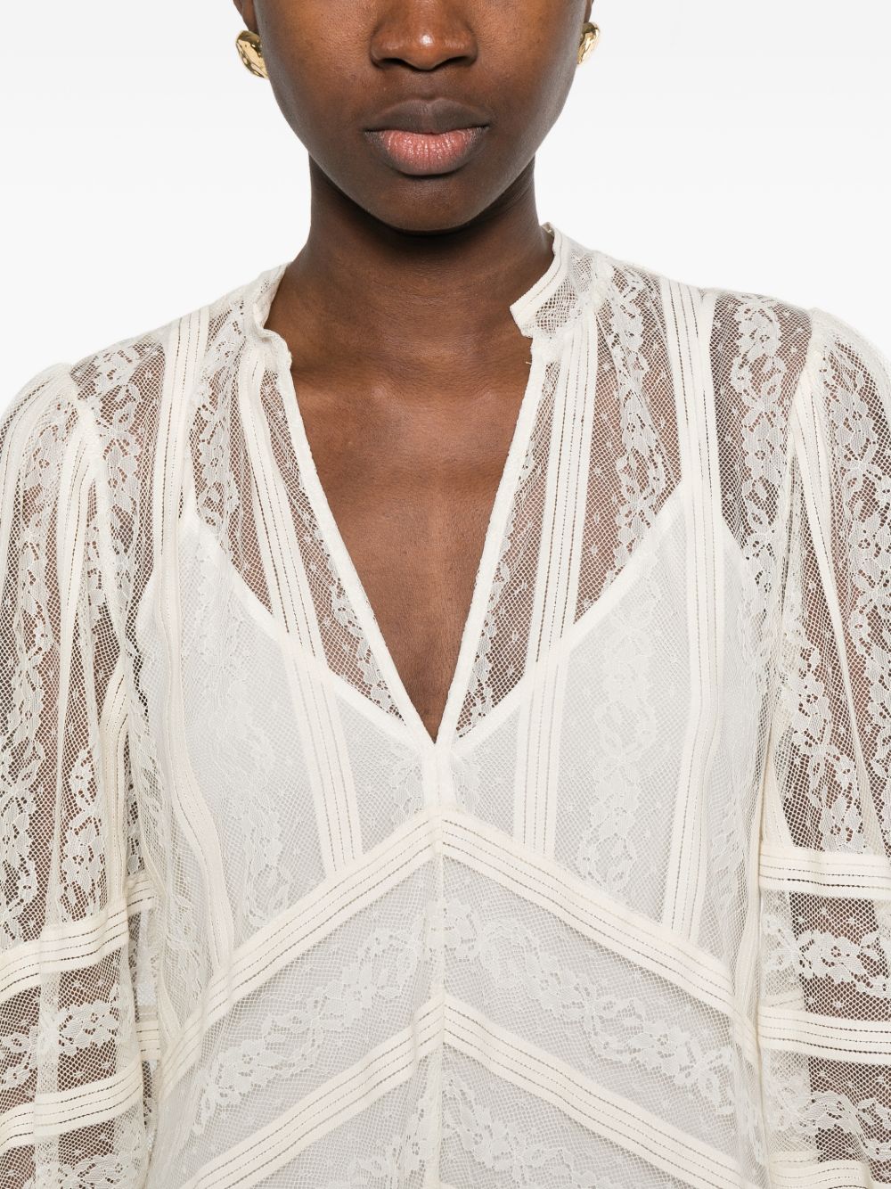 TWINSET Abito corto grigio con pizzo