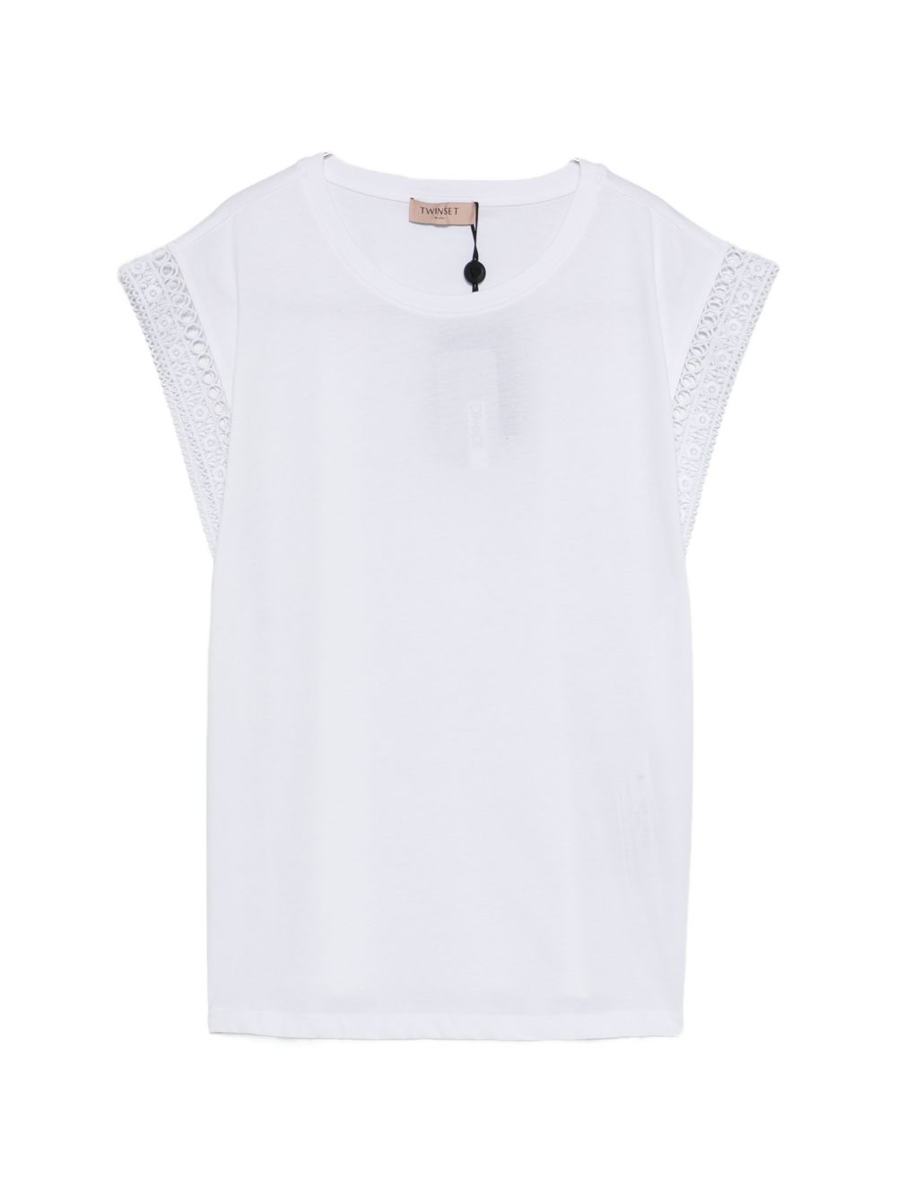 TWINSET T-shirt bianca a maniche corte