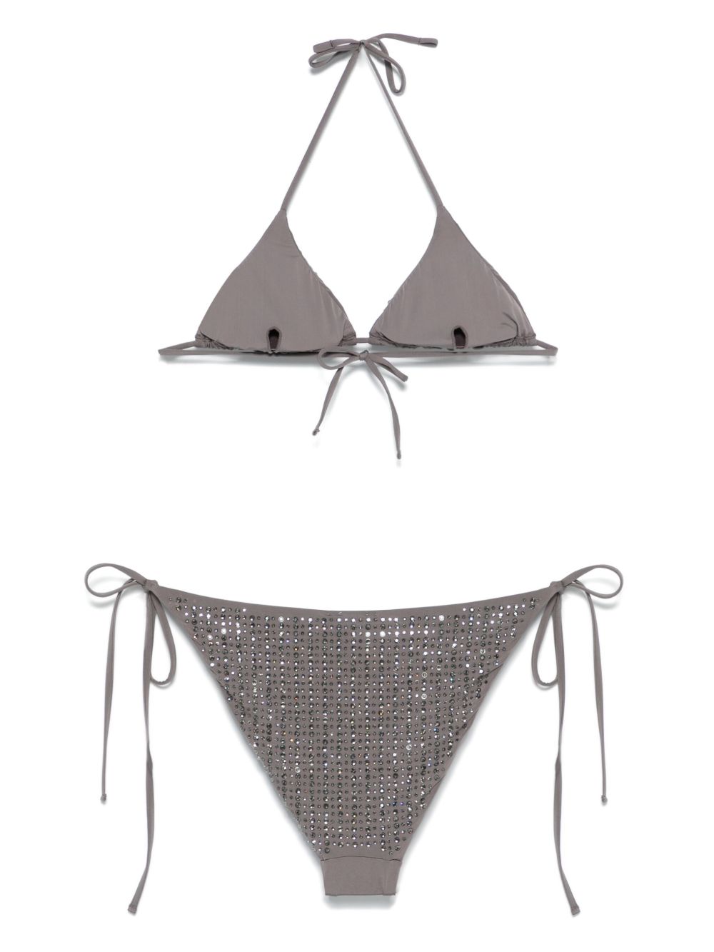 VENUJA Bikini Malibu grigio con strass all-over