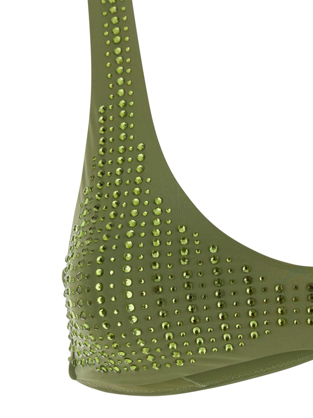 VENUJA Bikini Malibu verde con strass e brassiere sportiva