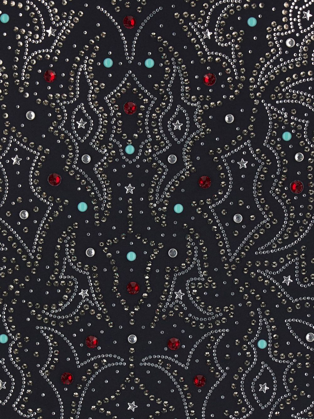 VENUJA Minigonna 54th nera con strass e borchie