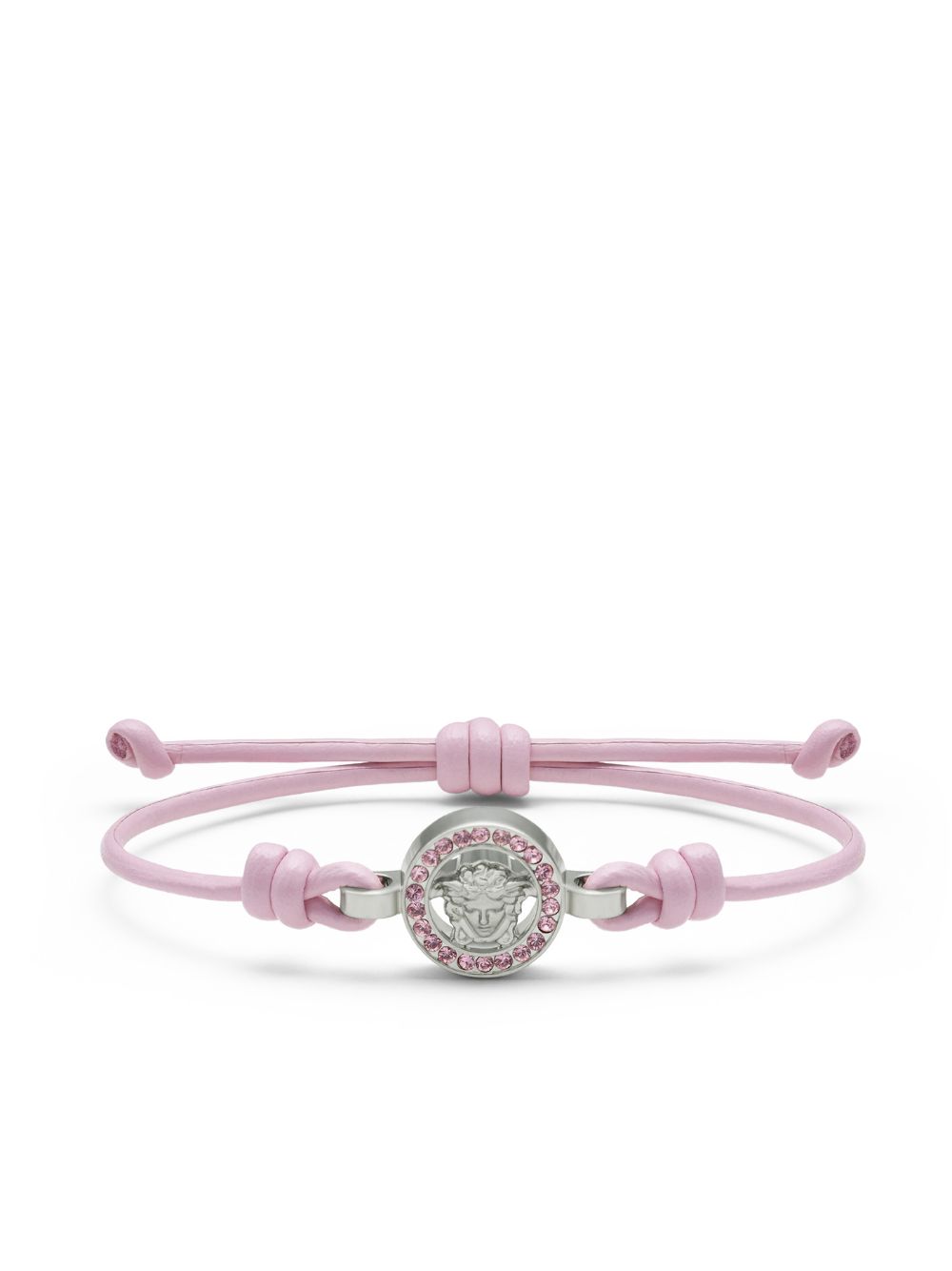 VERSACE Bracciale con medusa e e strass rosa