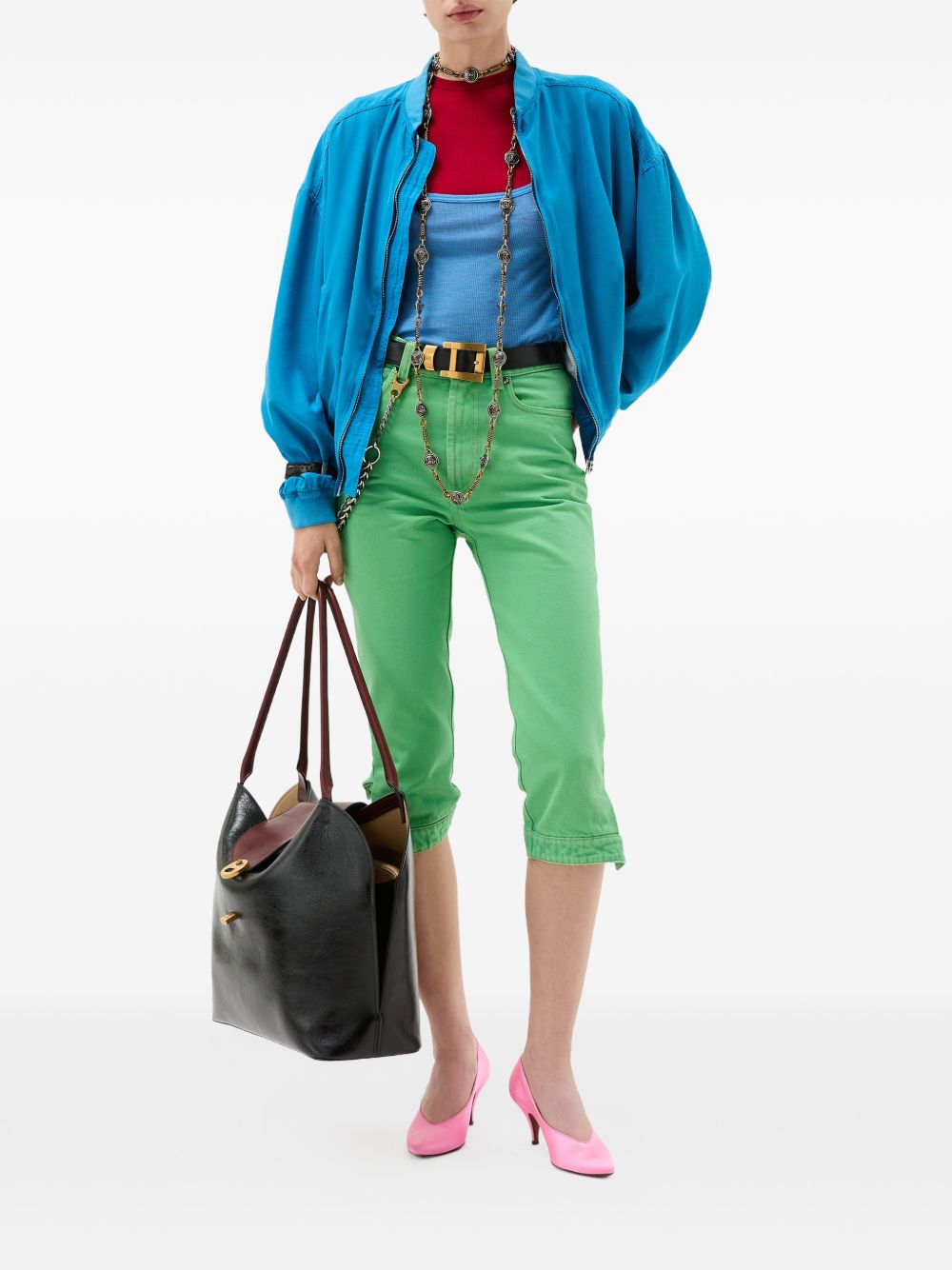 VERSACE Jeans verdi a pinocchietto