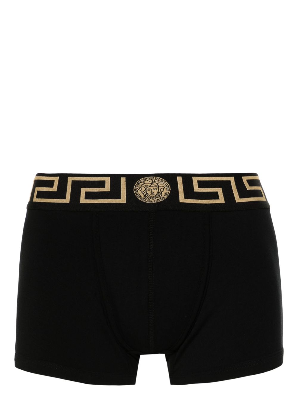 VERSACE Boxer neri con motivo Greca