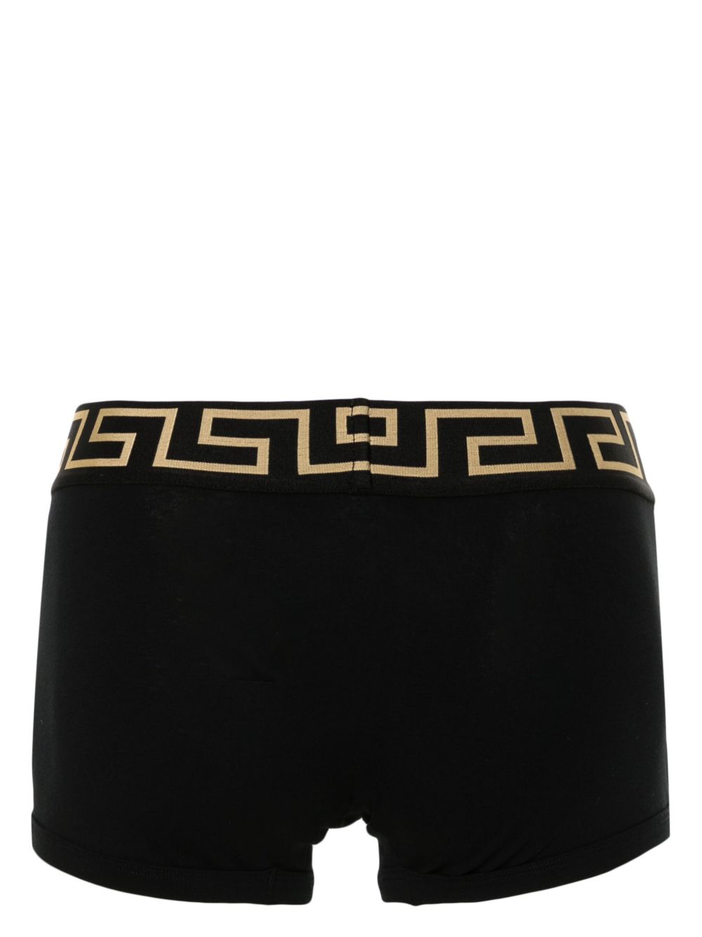 VERSACE Boxer neri con motivo Greca