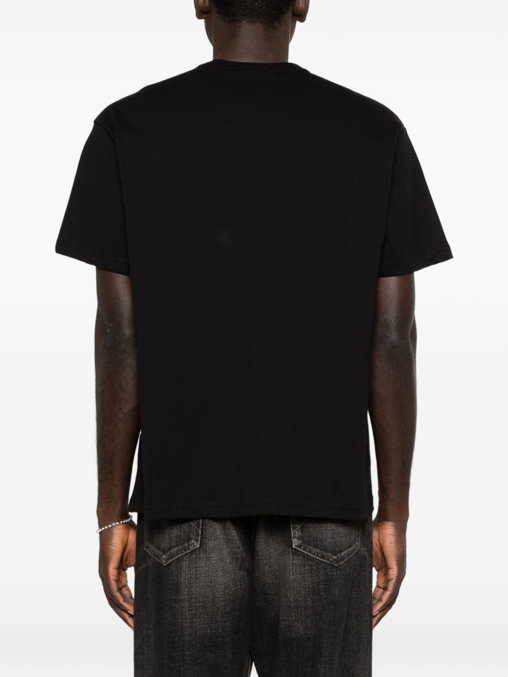 VERSACE JEANS COUTURE T-shirt in cotone nero con logo