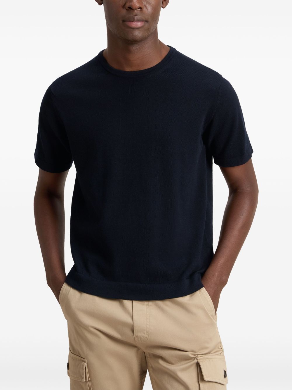 WOOLRICH T-shirt in cotone blu
