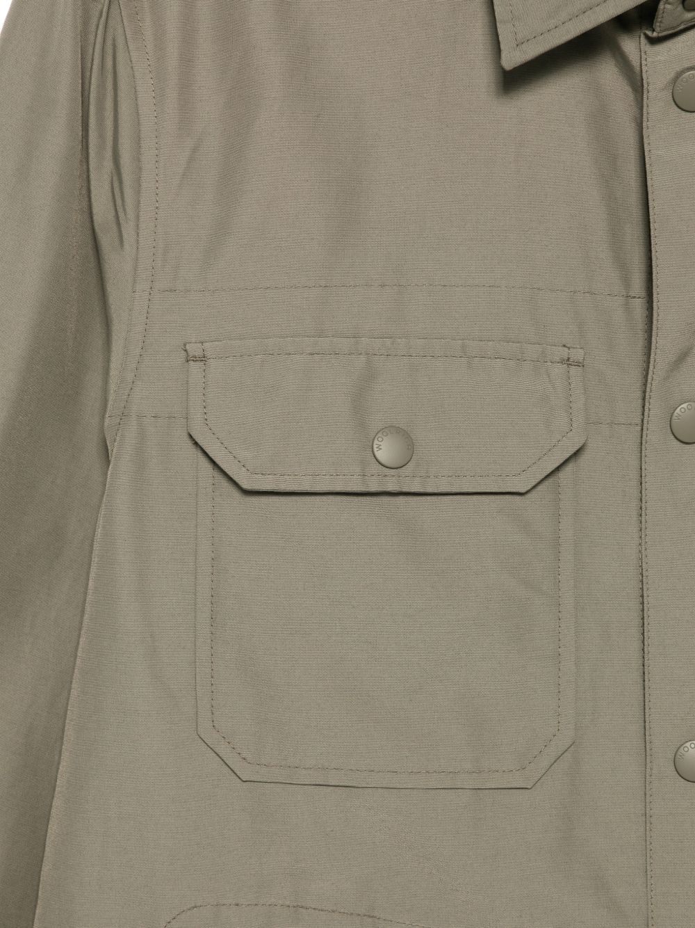 WOOLRICH Camicia verde muschio con bottoni