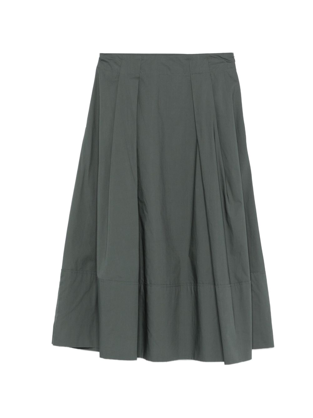 WOOLRICH Gonna midi in cotone verde scuro