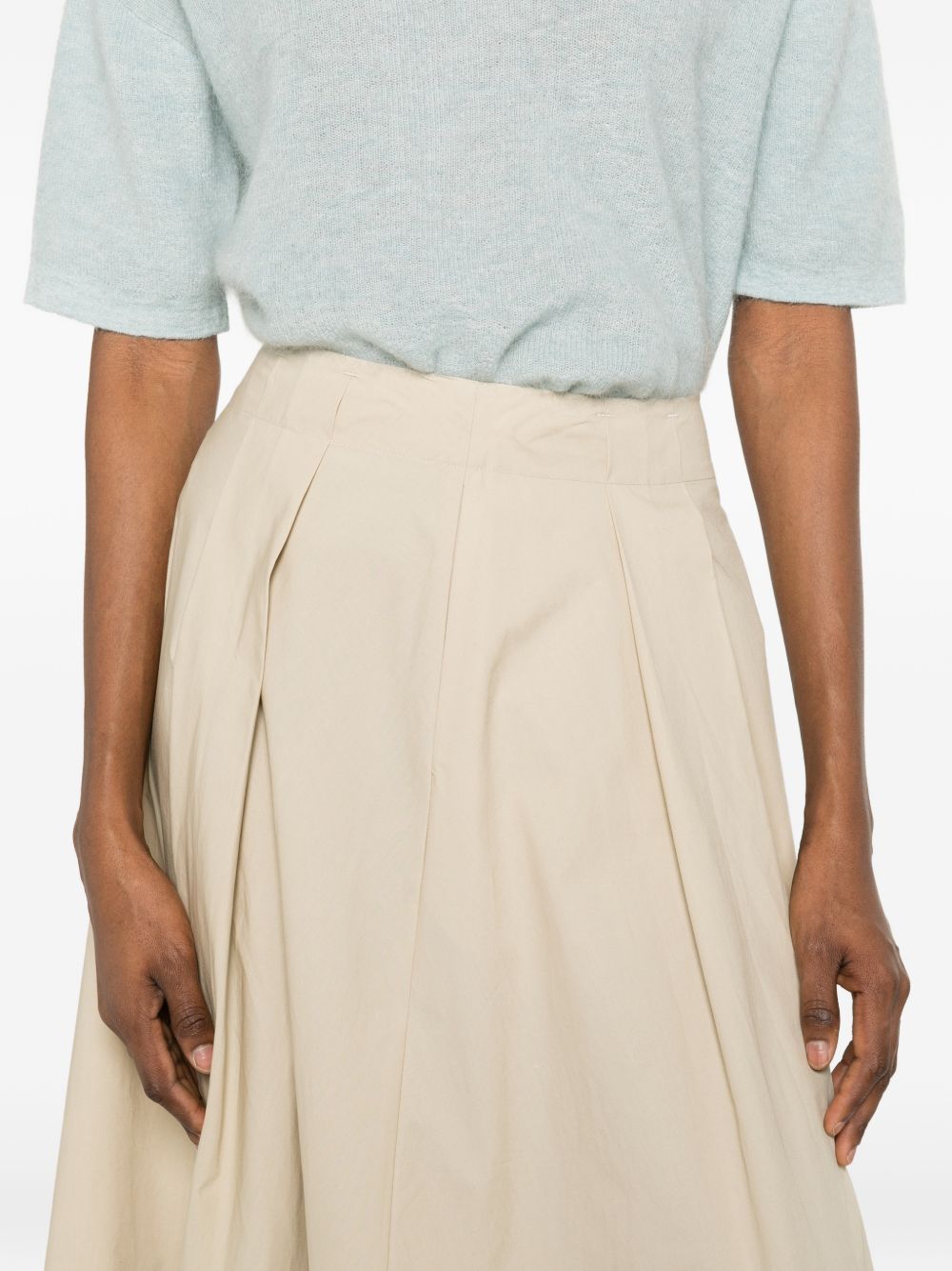 WOOLRICH Gonna midi in cotone beige di Woolrich