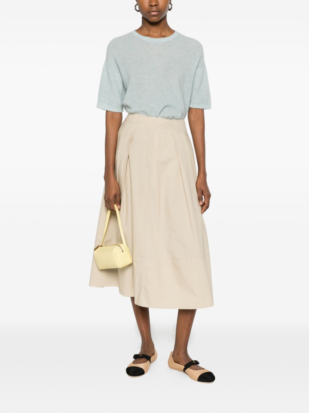 WOOLRICH Gonna midi in cotone beige di Woolrich