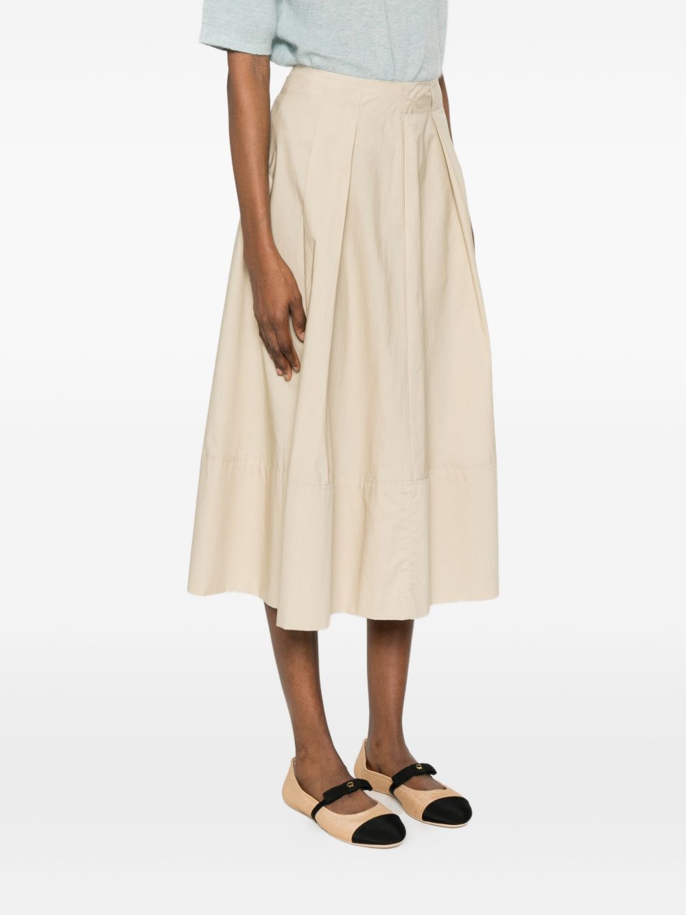 WOOLRICH Gonna midi in cotone beige di Woolrich