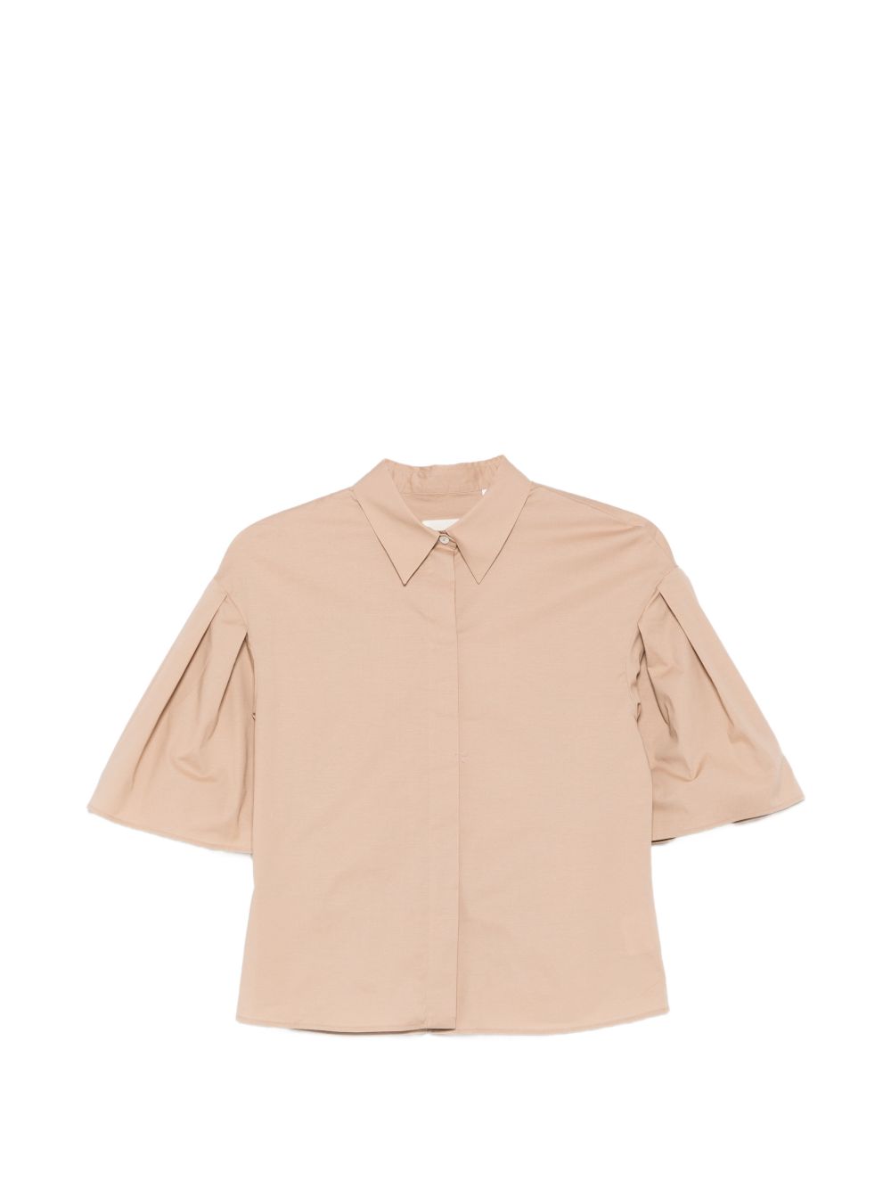 XACUS Camicia beige Ellery con maniche a sbuffo