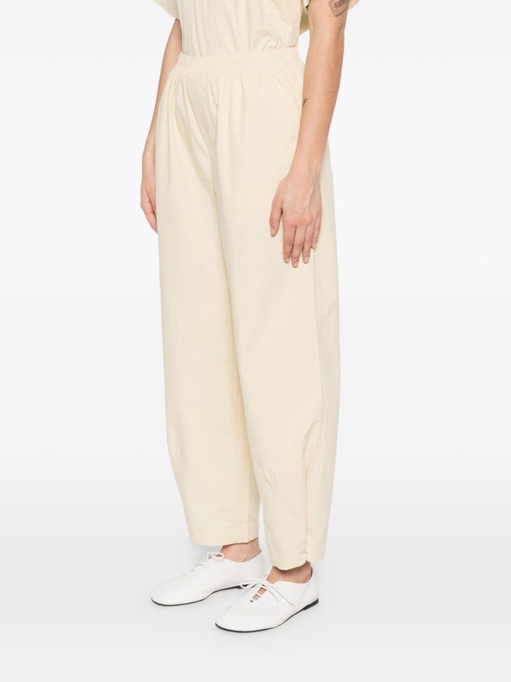 YERSE Pantaloni Carli in cotone beige