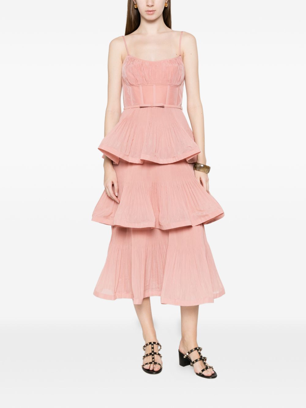 ZIMMERMANN Abito elegante rosa con ruches