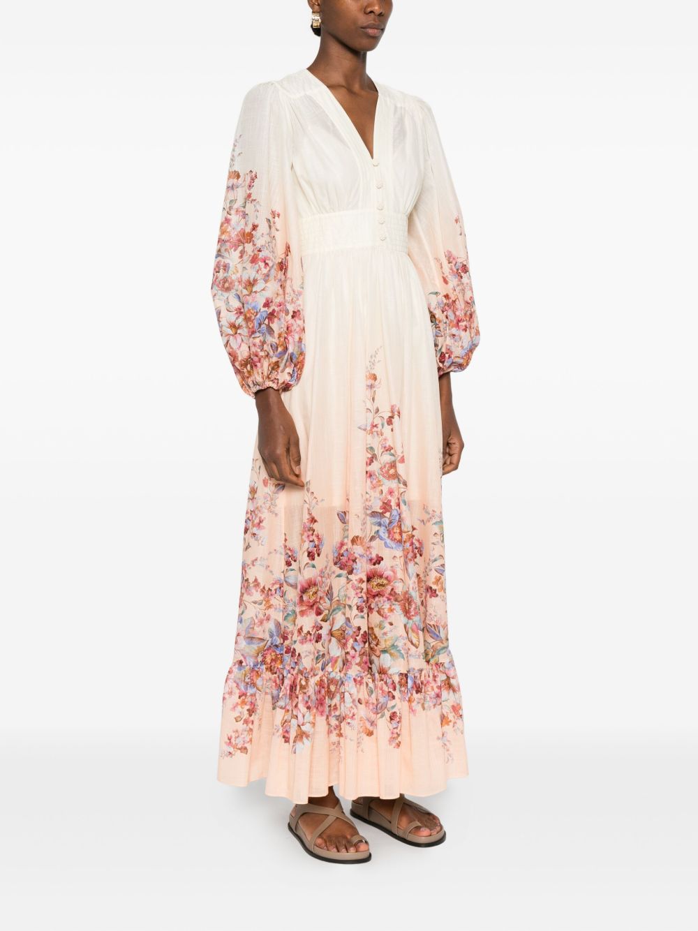 ZIMMERMANN Abito lungo in cotone multicolore