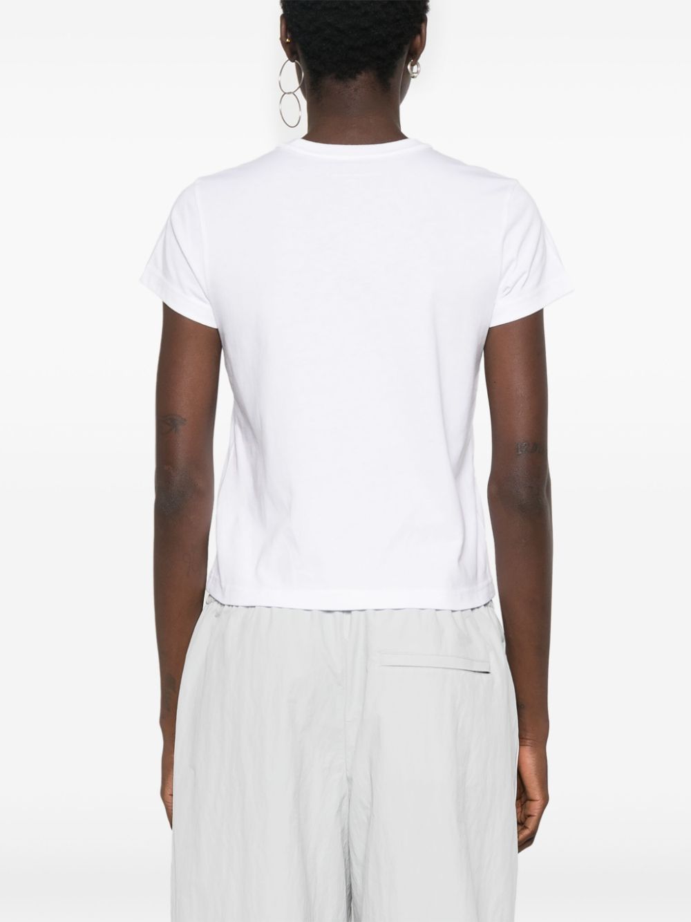 ALEXANDER WANG T-shirt bianca con logo a maniche corte