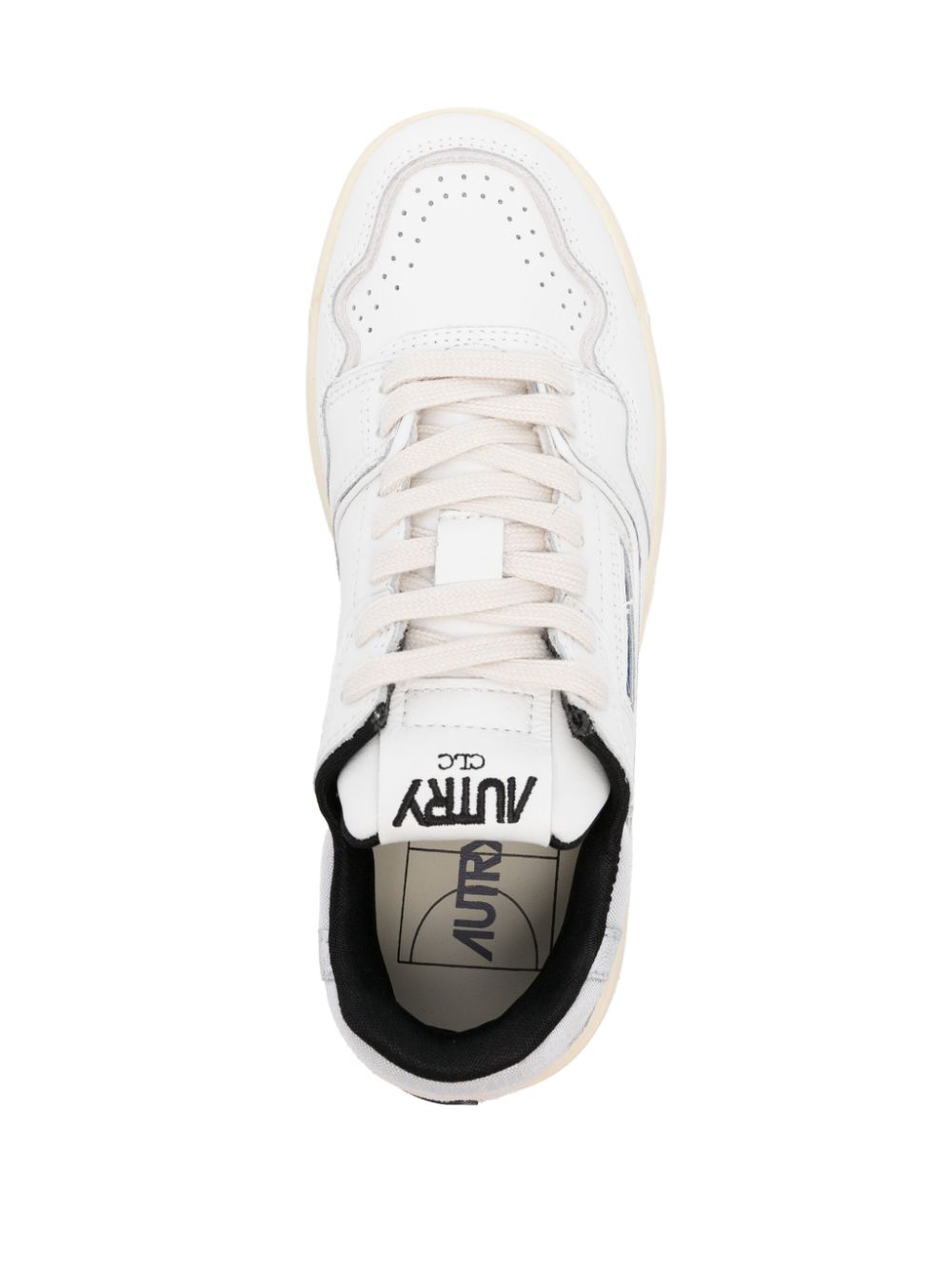AUTRY Sneakers CLC in pelle bianca e argento