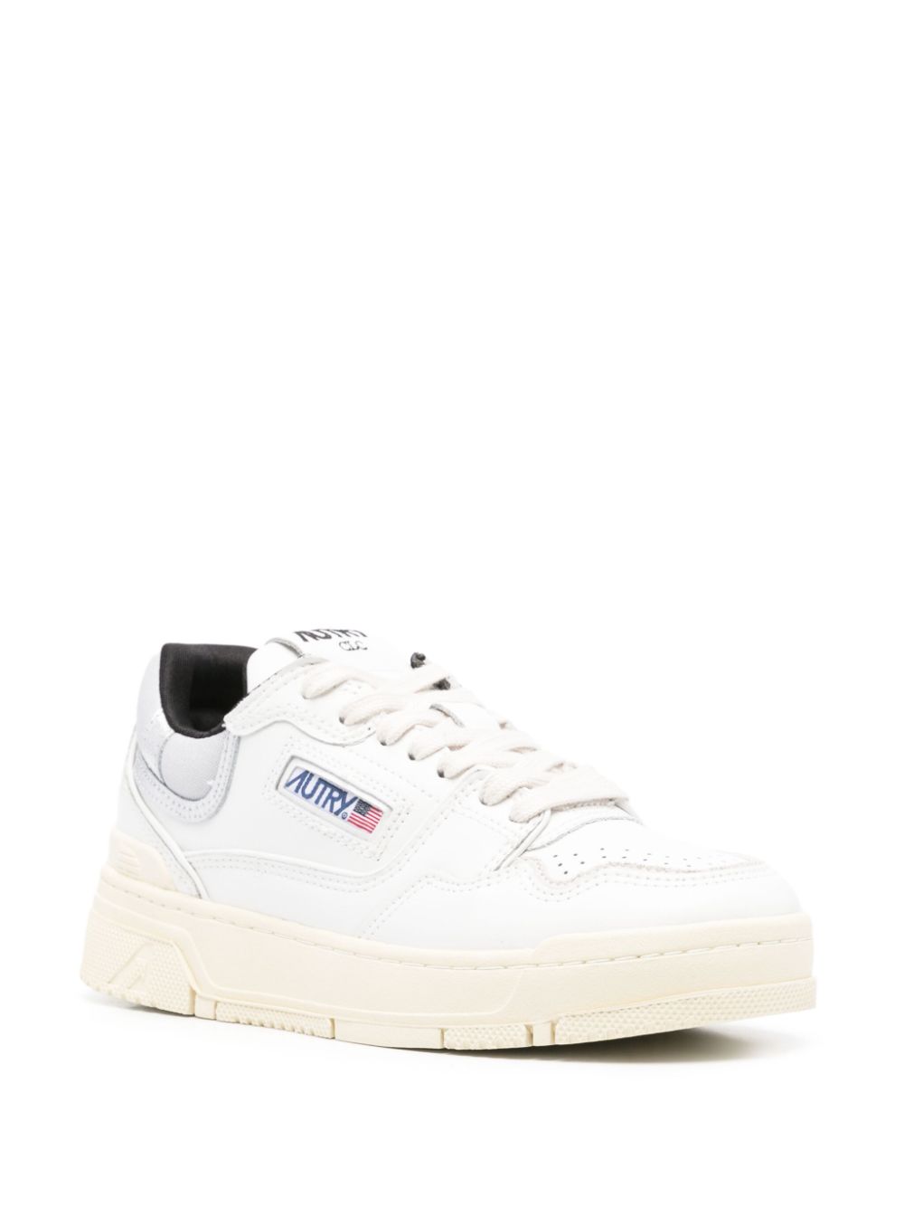 AUTRY Sneakers CLC in pelle bianca e argento