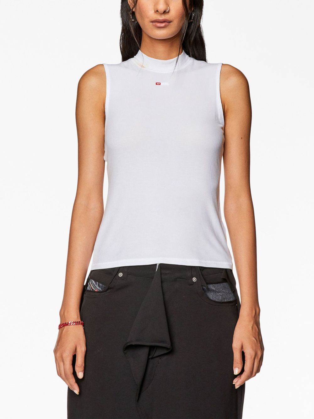 DIESEL Top T-Mokky bianco