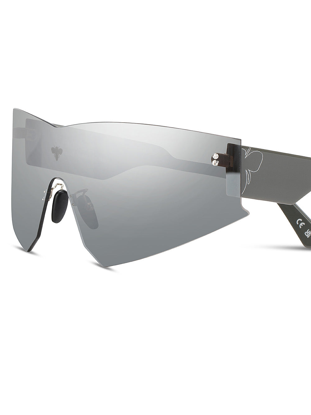 FACE HIDE Occhiali Vertigo in acetato forma futuristica