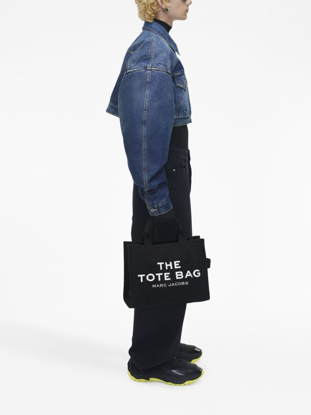MARC JACOBS Borsa tote 'The Canvas Media' in cotone nero
