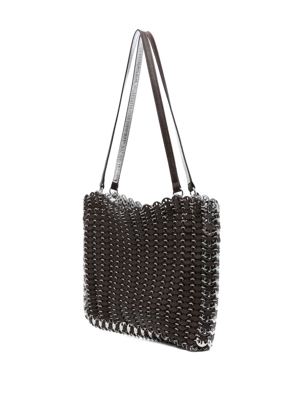 RABANNE Borsa a spalla in pelle con catena