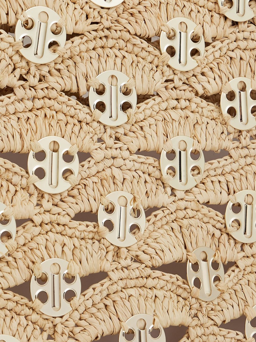 RABANNE Borsa a mano in rafia beige