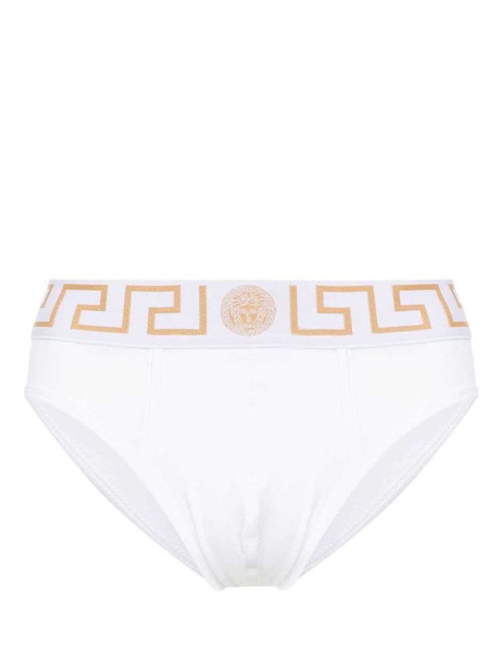 VERSACE Boxer in cotone stretch con motivo greca