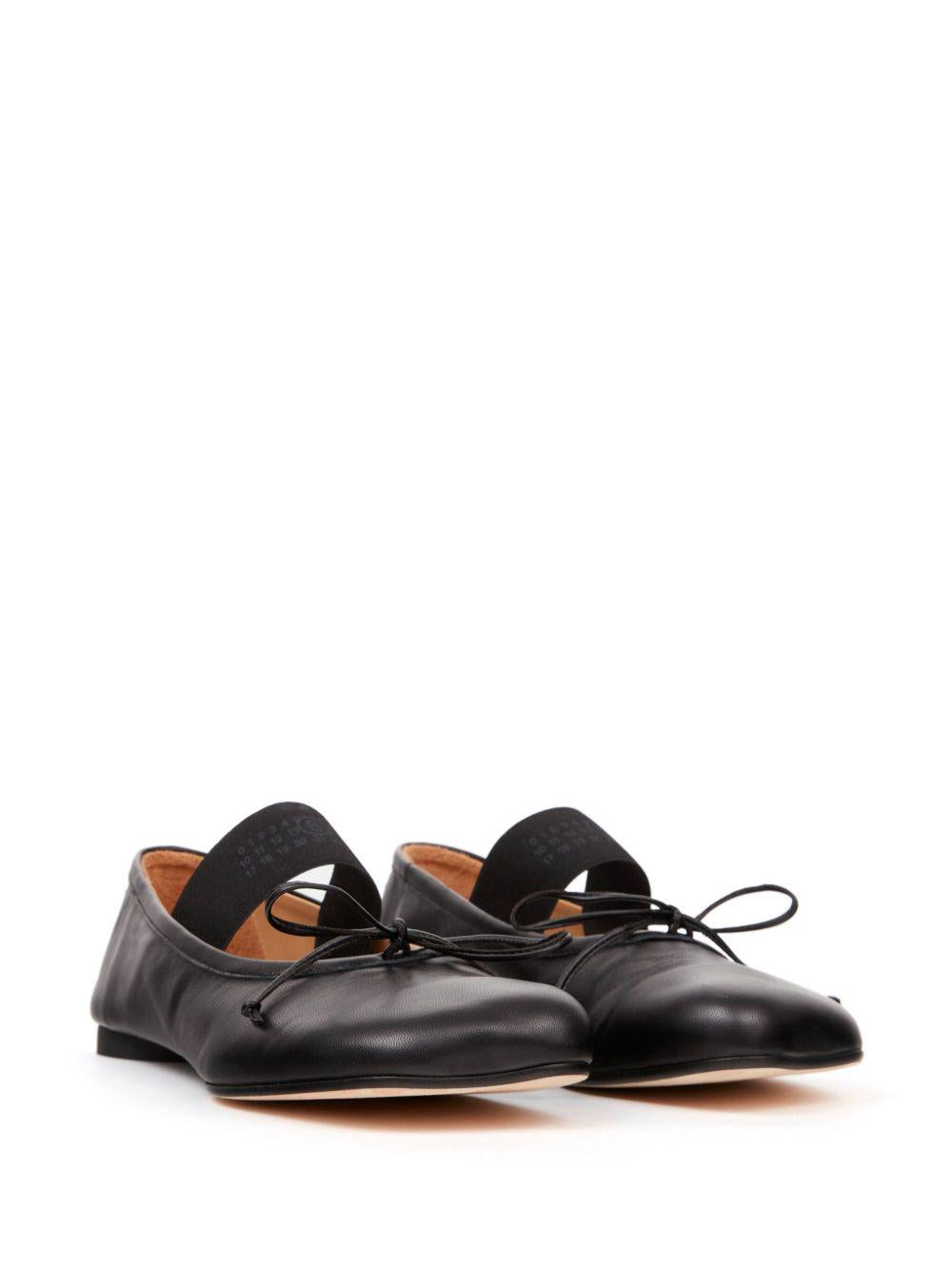 MM6 MAISON MARGIELA Ballerine Anatomic nere con grafica numerica