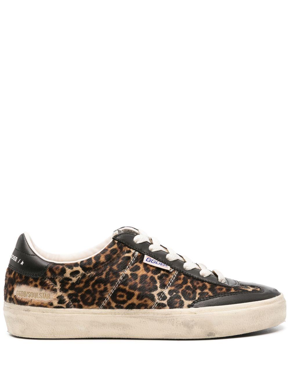 GOLDEN GOOSE Sneakers 'Soul-Star Horsy' con stampa leopardata