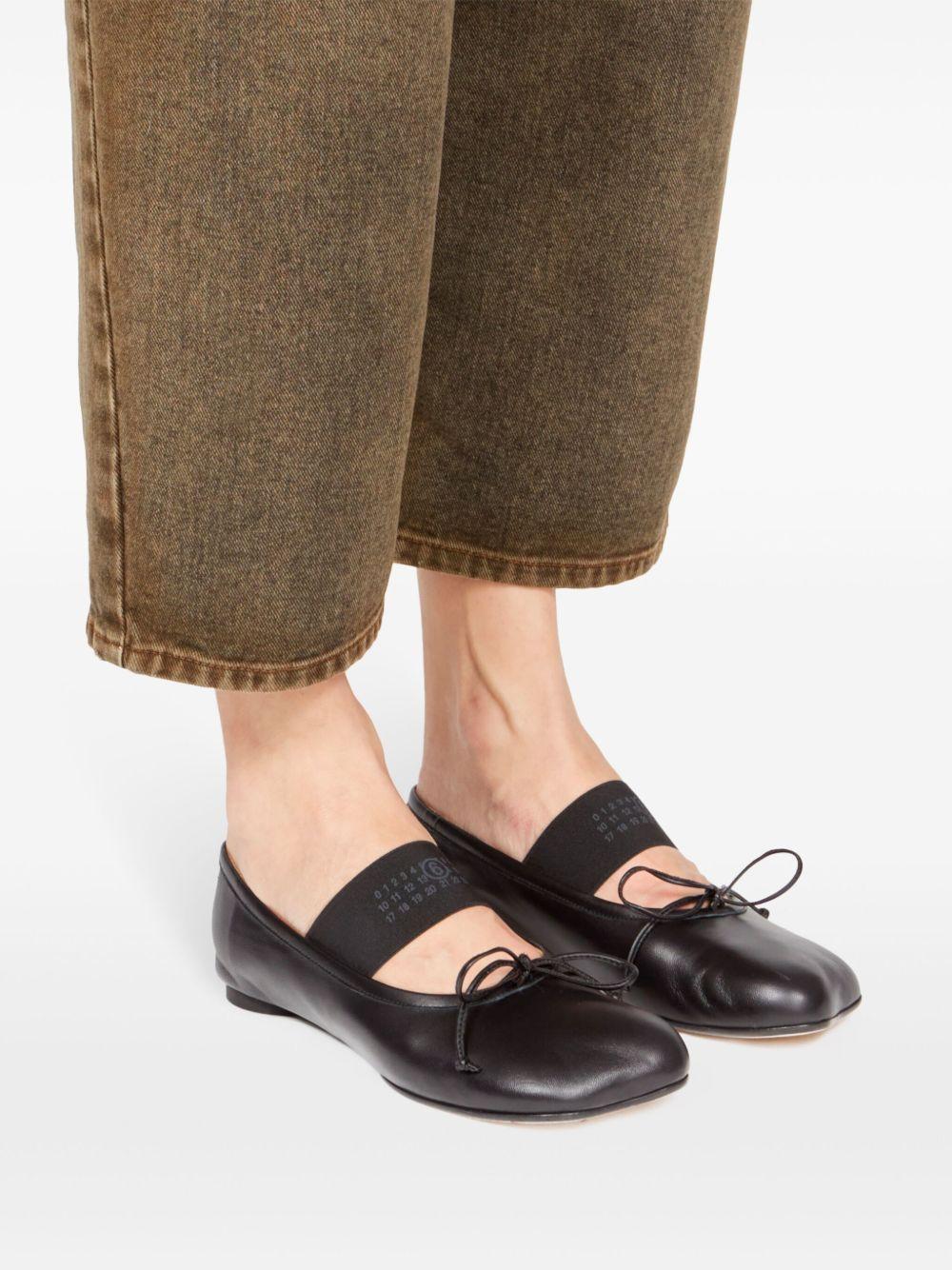 MM6 MAISON MARGIELA Ballerine Anatomic nere con grafica numerica