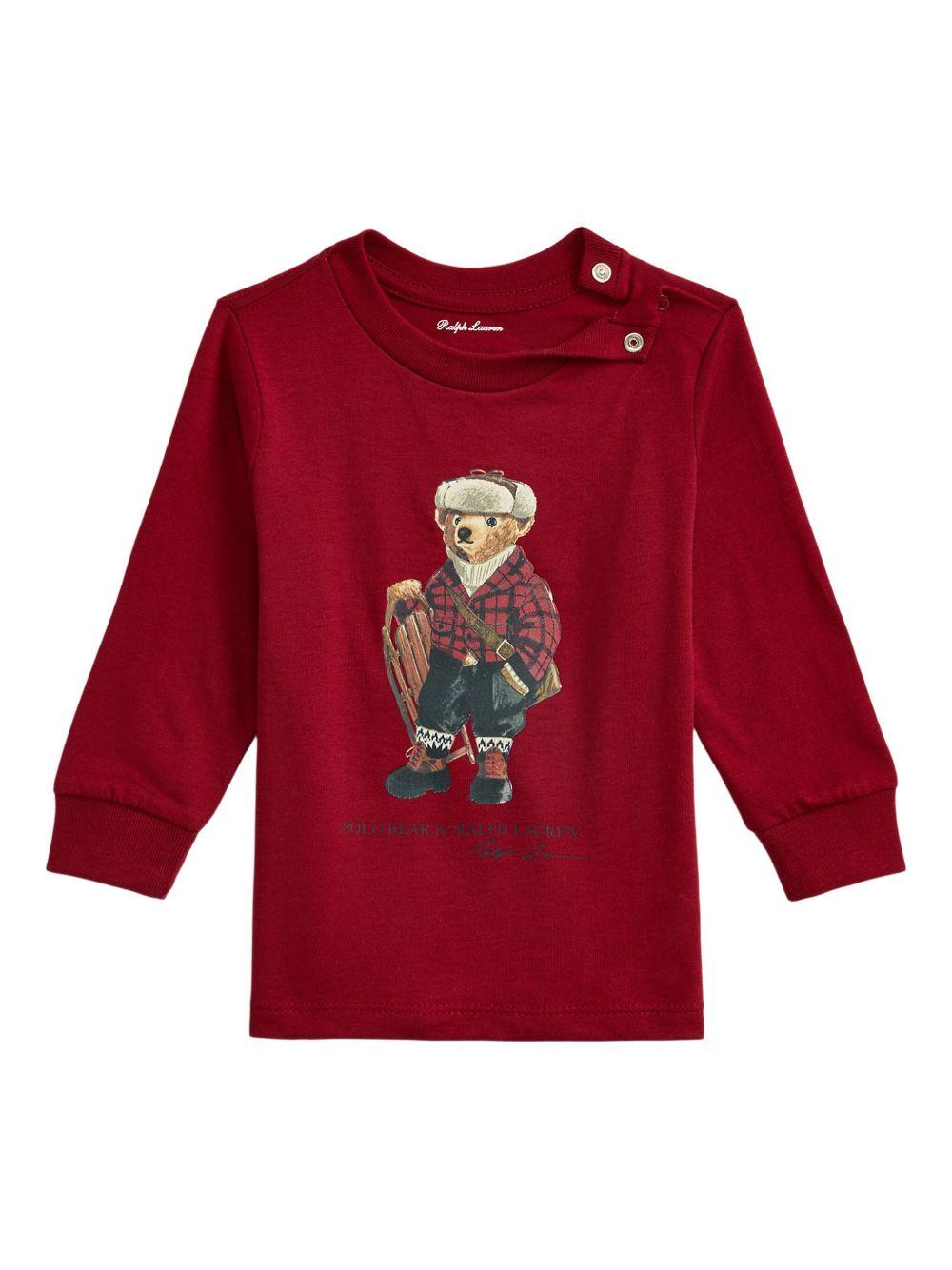 POLO RALPH LAUREN T-shirt a maniche lunghe con Teddy Bear