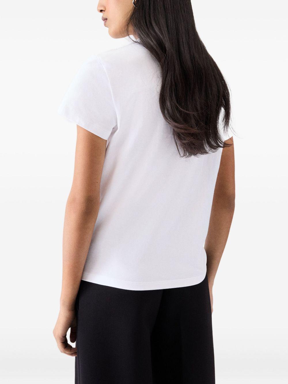JACQUEMUS T-shirt Gros Grain bianca in cotone con logo