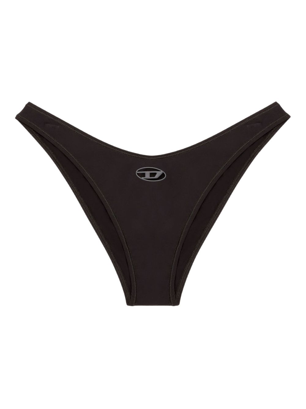 DIESEL Slip bikini nero con logo 