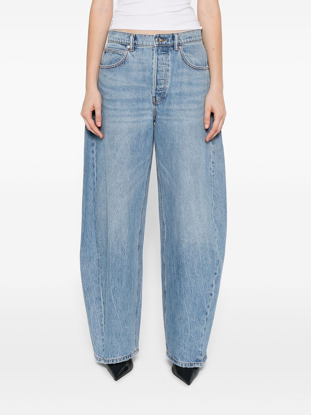 ALEXANDER WANG Jeans Blow Up con logo in strass 