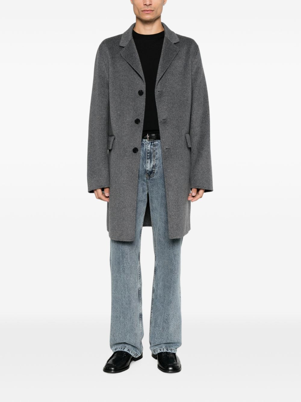 AMARANTO Cappotto in Lana e Cashmere Grigio 
