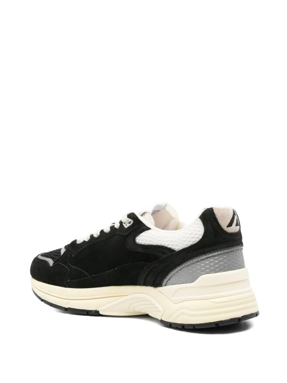 AUTRY Sneakers Hyperway in mesh e suede nero e argento 