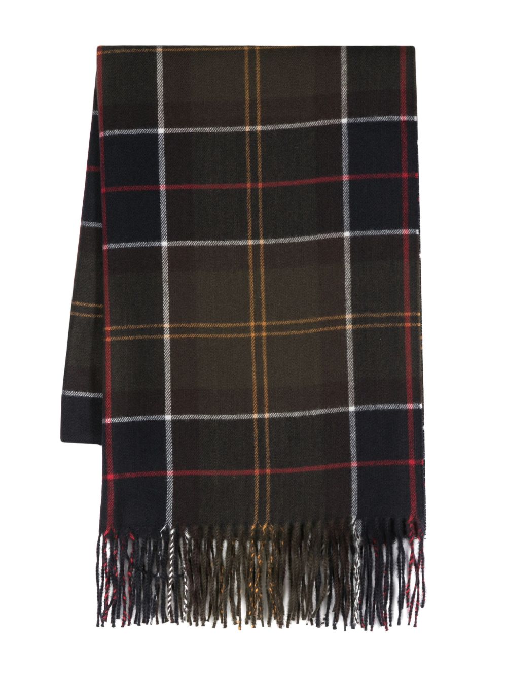 BARBOUR Sciarpa Barbour Stanway Tartan Wrap con motivo tartan e frange 