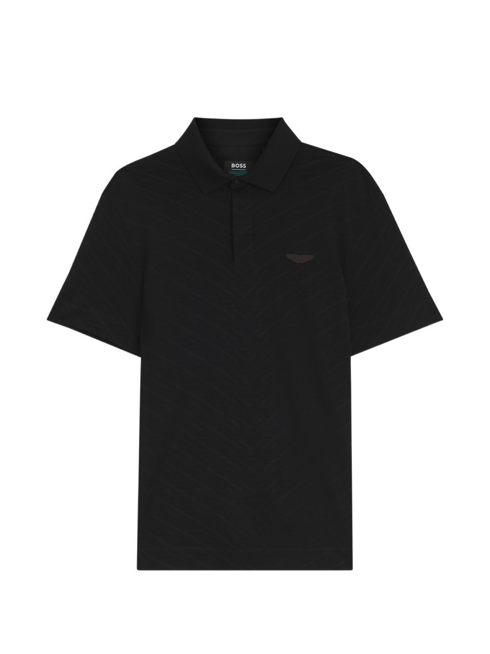 BOSS Polo Prout nera in cotone 
