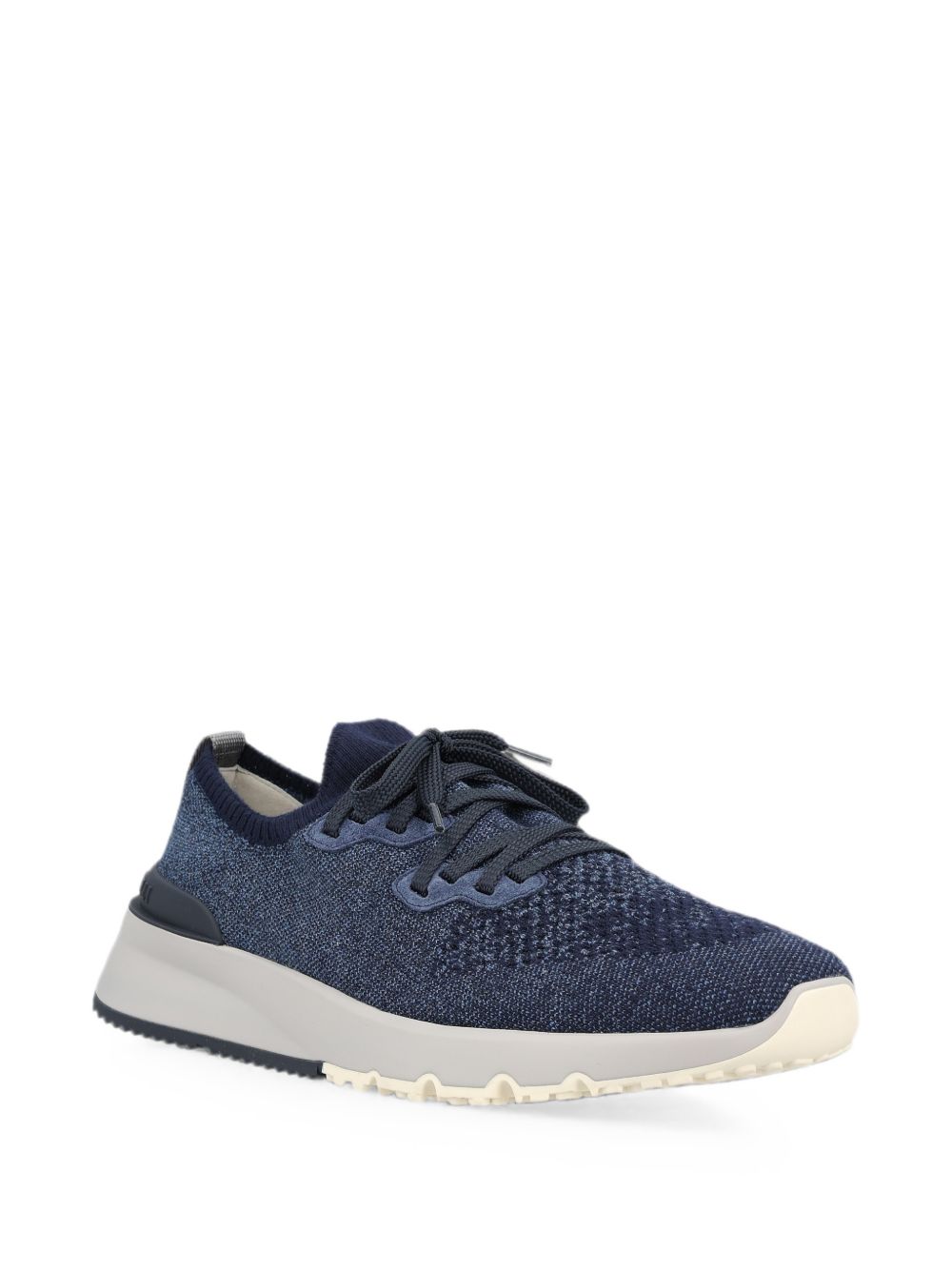 BRUNELLO CUCINELLI Sneakers in tela elastica effetto calzino blu 