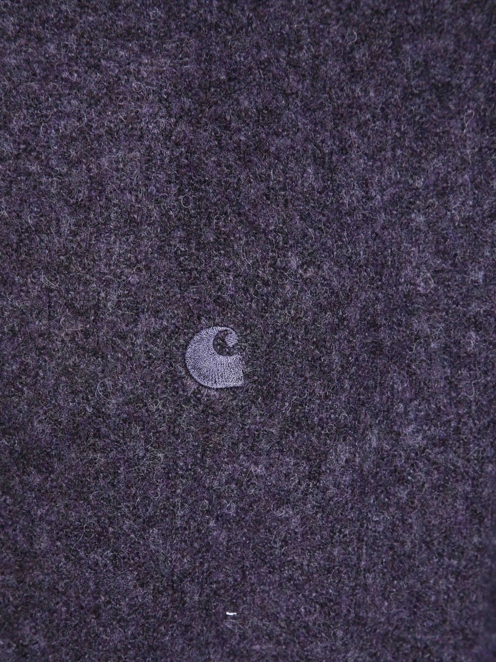 CARHARTT WIP Maglioncino girocollo viola con logo 