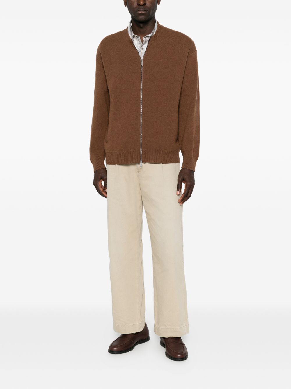 DANIELE FIESOLI Cardigan in lana e cashmere con zip 