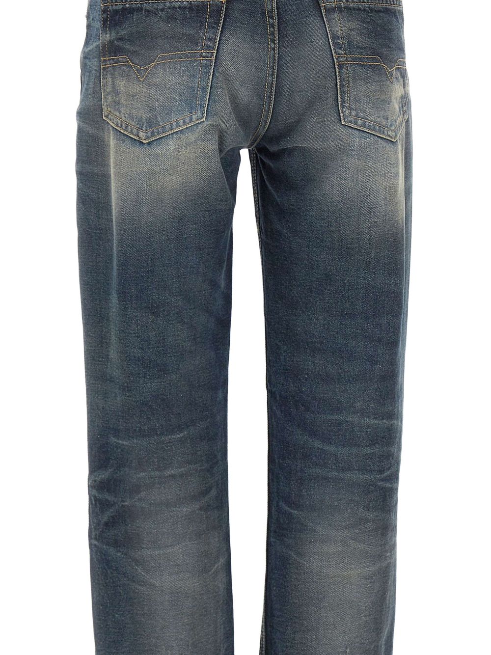 DIESEL Jeans blu con effetto washed sulla coscia 