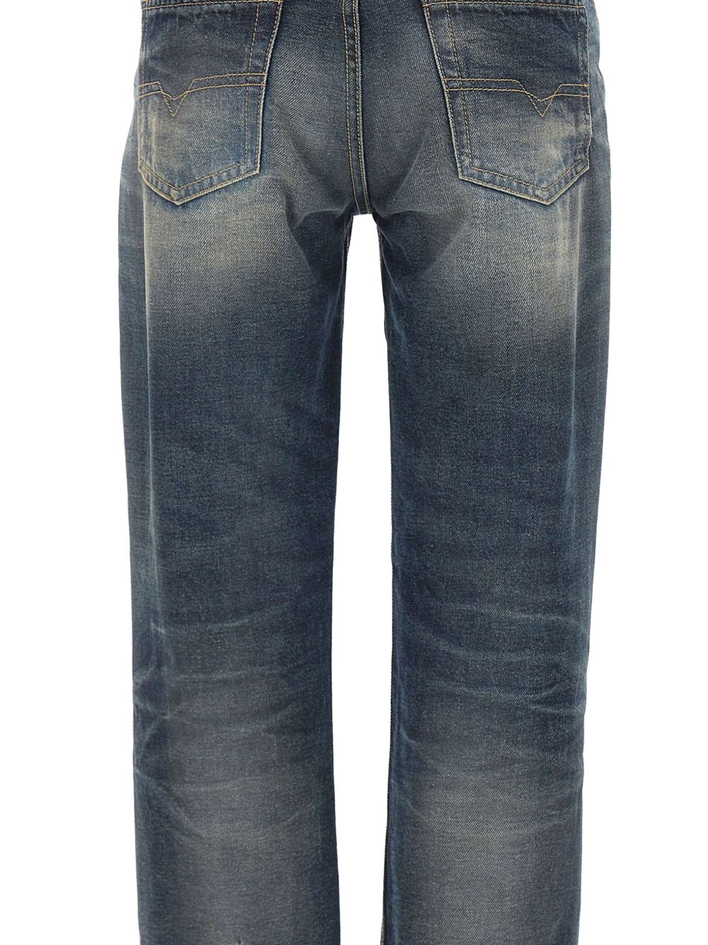 DIESEL Jeans blu con effetto washed sulla coscia 