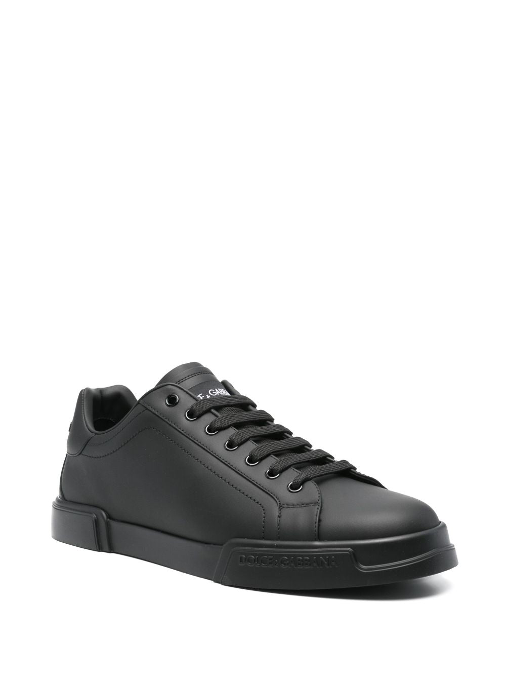 DOLCE e GABBANA Sneakers basse in pelle nere 