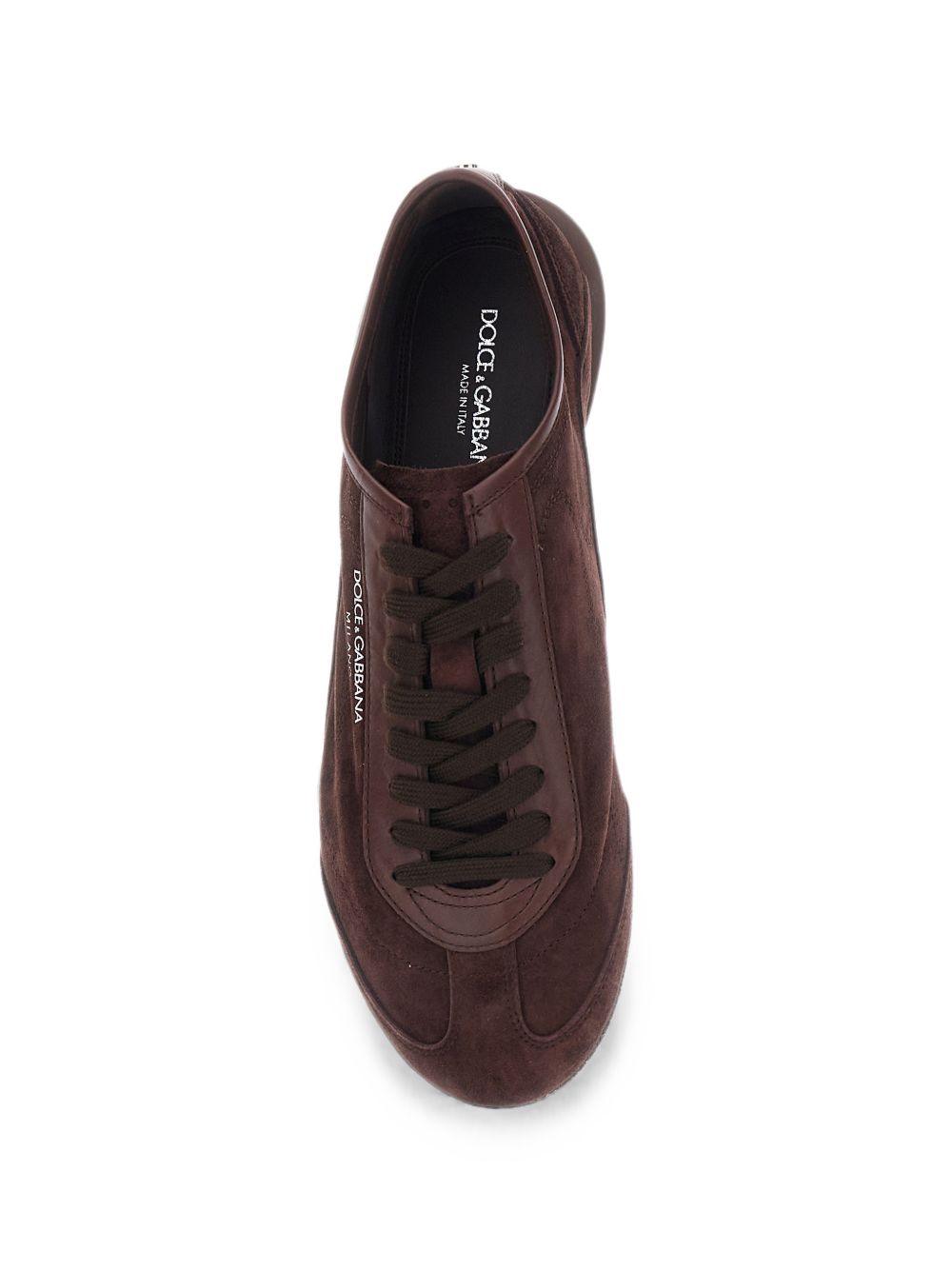 DOLCE e GABBANA Sneakers flat in suede marroni 