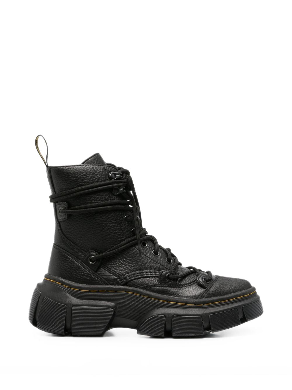 DR MARTENS Anfibi Lace neri in pelle firmati 