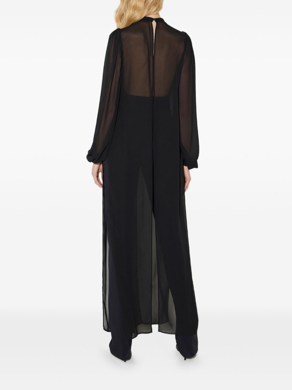 ELISABETTA FRANCHI Camicia nera lunga e trasparente 
