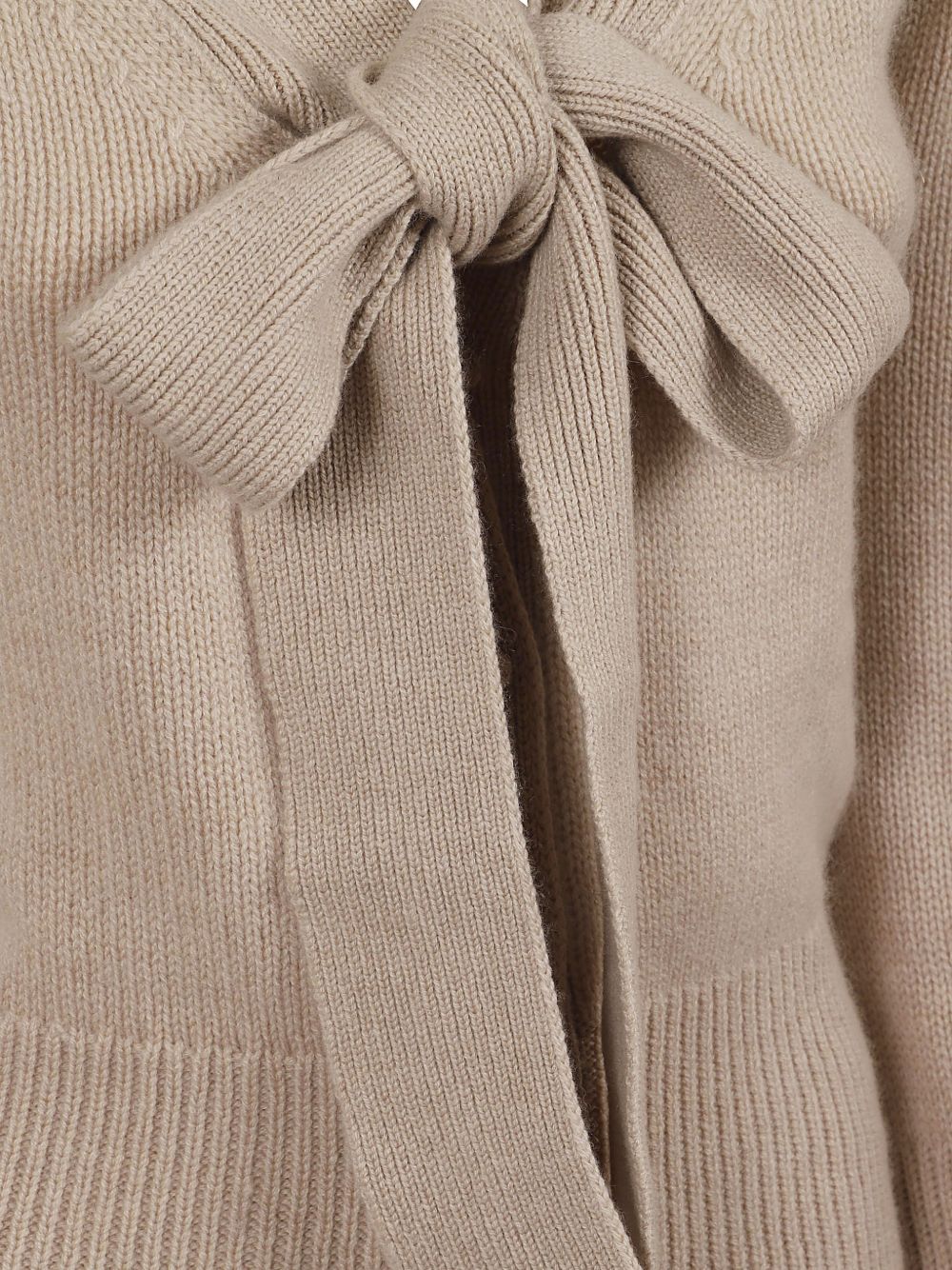 ERMANNO SCERVINO Maglia in puro cashmere con fiocco frontale 